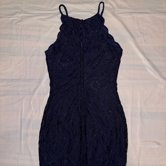 Elegant Navy Lace Dress - Picture 1 of 6